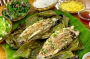 Quyện mùi hương khói thơm lừng với cá lóc nướng lá chuối đậm chất quê